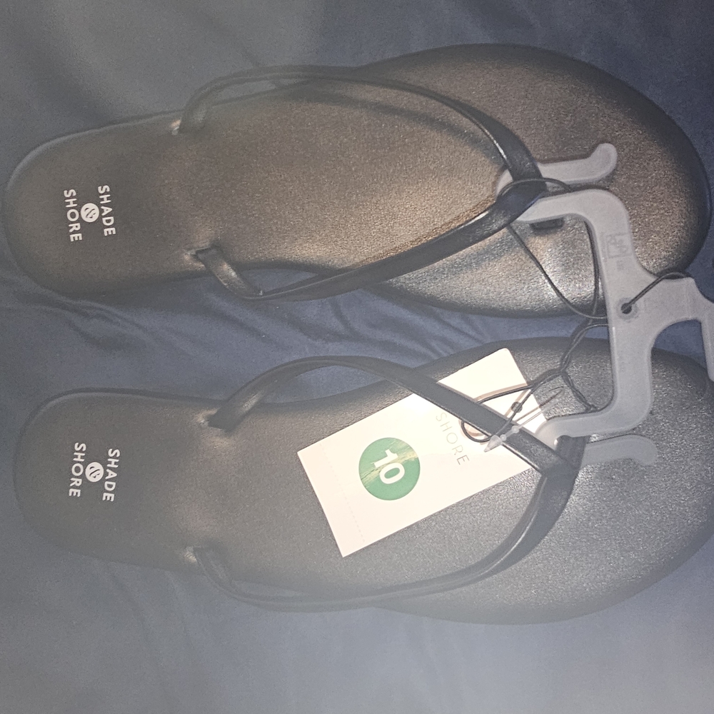 Shade & Shore Black Flip Flops